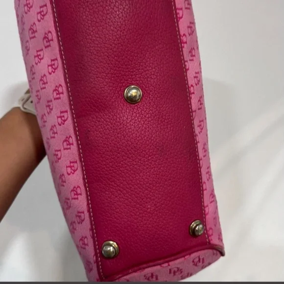 Dooney & Bourke Pink Monogram Satchel Bag - Picture 2 of 8